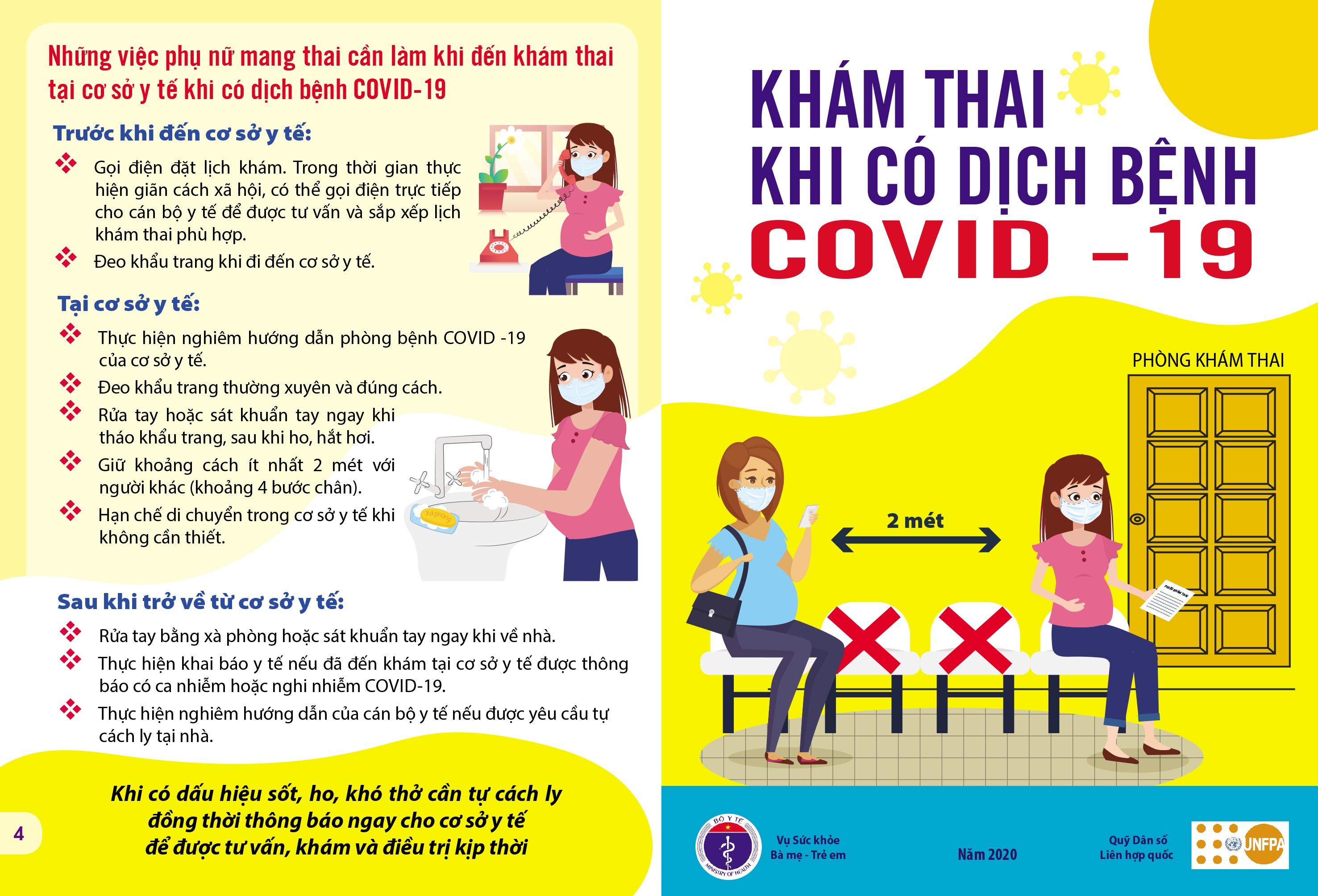 Phụ nữ mang thai cần làm gì khi đi khám tại các cơ sở y tế khi có dịch Covid- 19