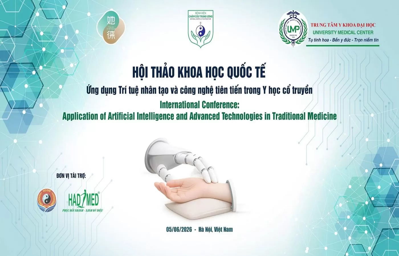 Hội thảo Quốc tế lần thứ 1 về ứng dụng trí tuệ nhân tạo và công nghệ tiên tiến trong Y học cổ truyền (AITM) năm 2026